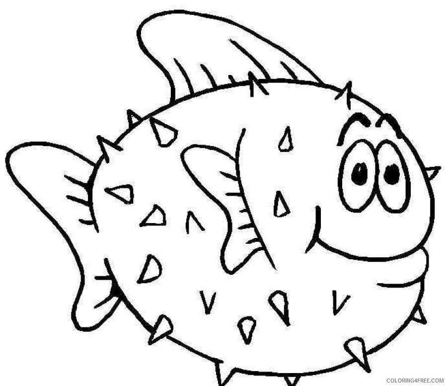 fish coloring pages puffer fish Coloring4free