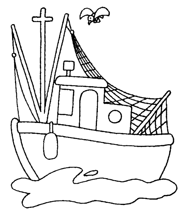fishing boat coloring pages Coloring4free