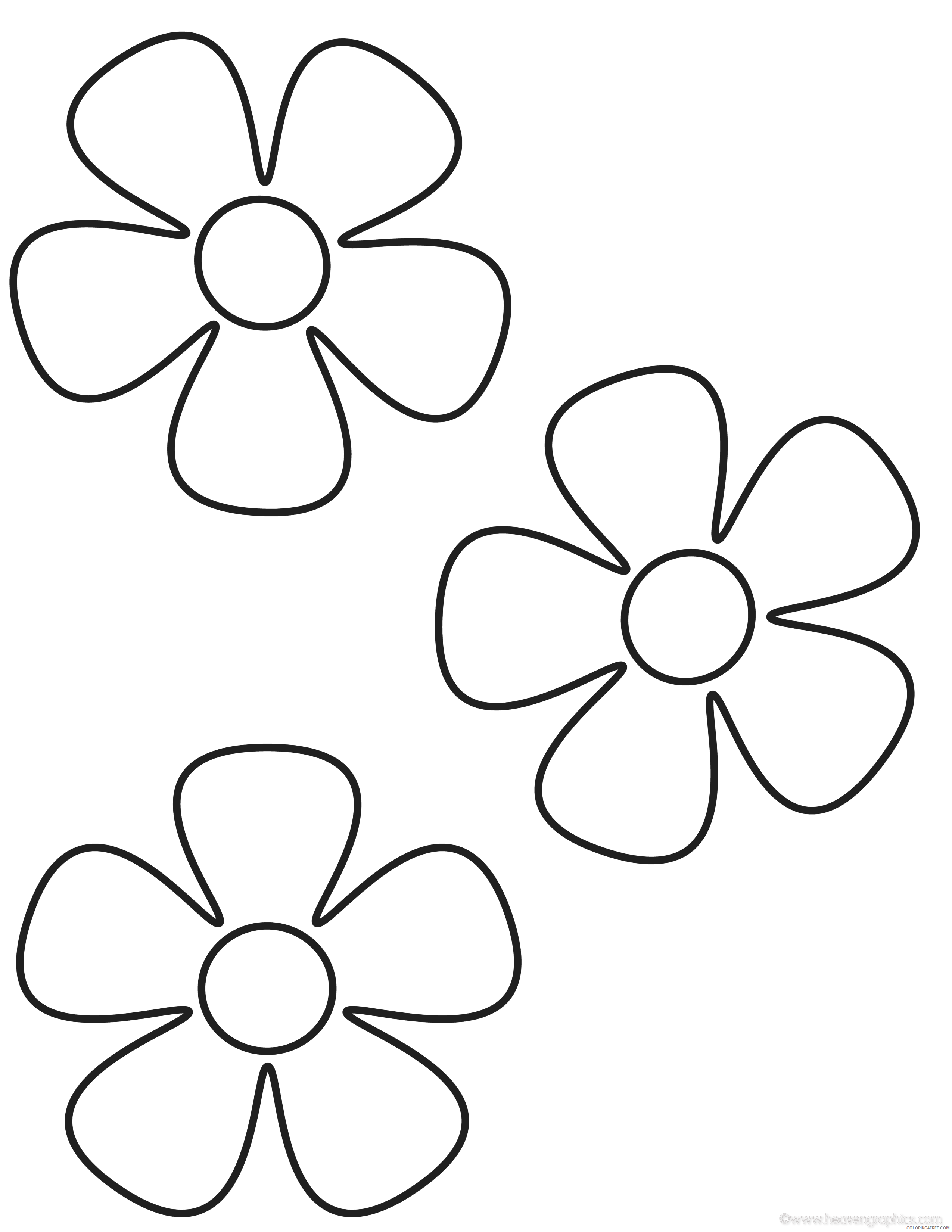 flower coloring pages for toddlers Coloring4free