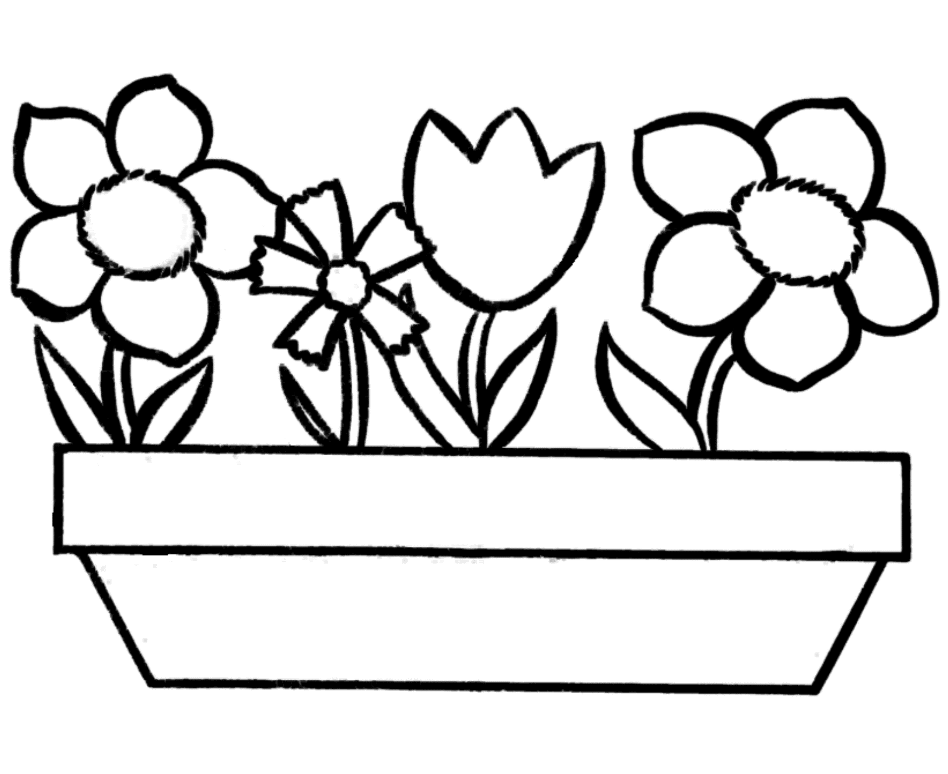 flower in pot coloring pages Coloring4free