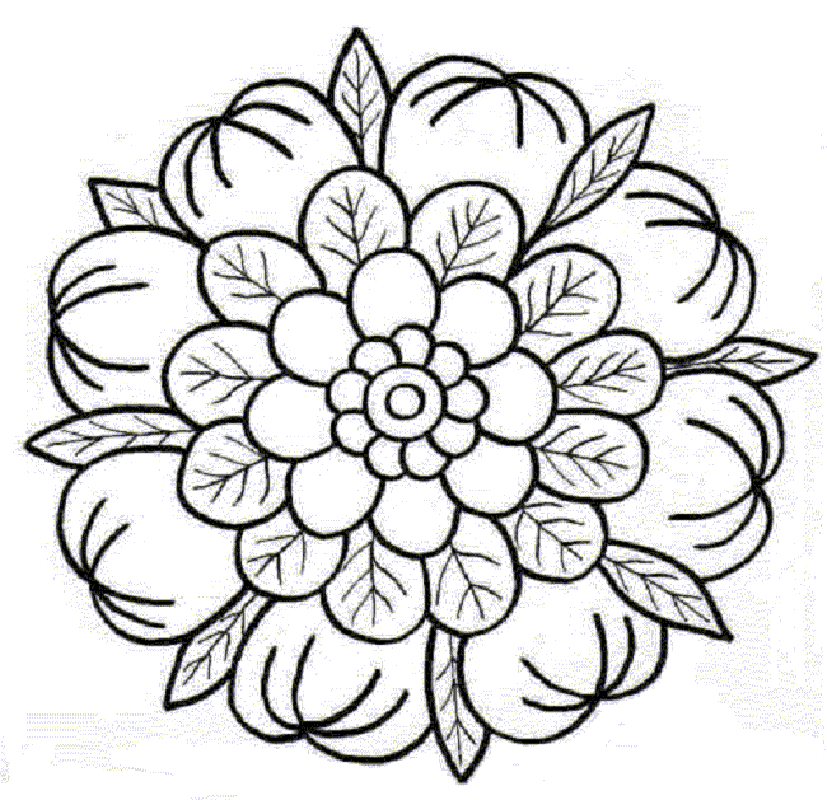 flower mandala coloring pages to print Coloring4free