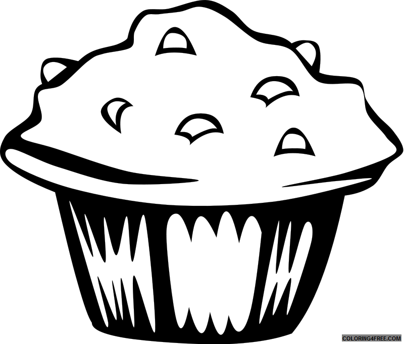 food coloring pages cupcake Coloring4free