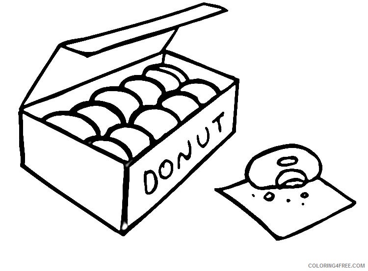 food coloring pages donuts Coloring4free