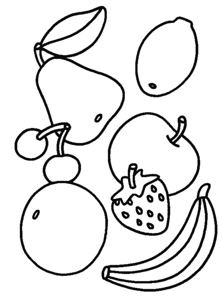 food coloring pages fruits Coloring4free