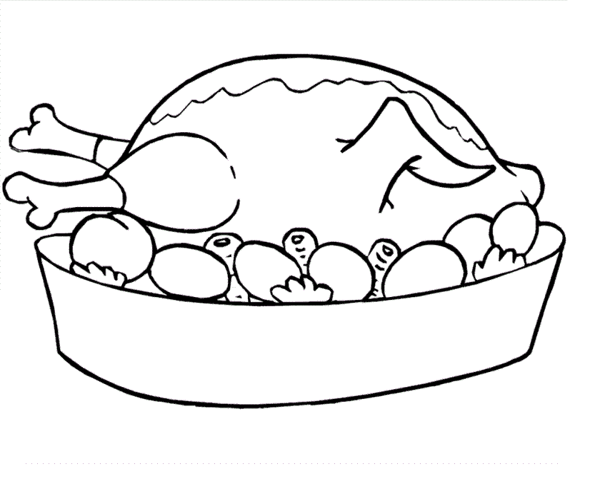 food coloring pages grilled chicken Coloring4free