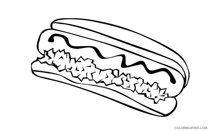 food coloring pages hotdog Coloring4free