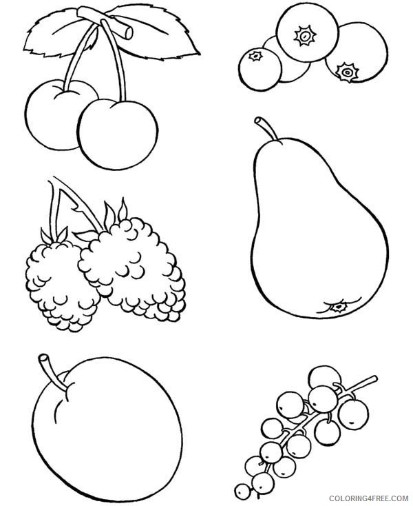 food coloring pages of fruits Coloring4free