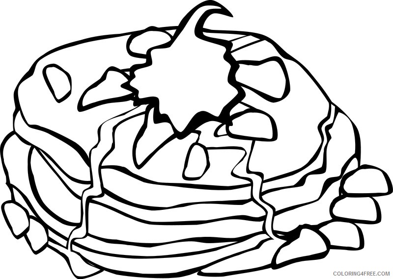 food coloring pages pancake Coloring4free