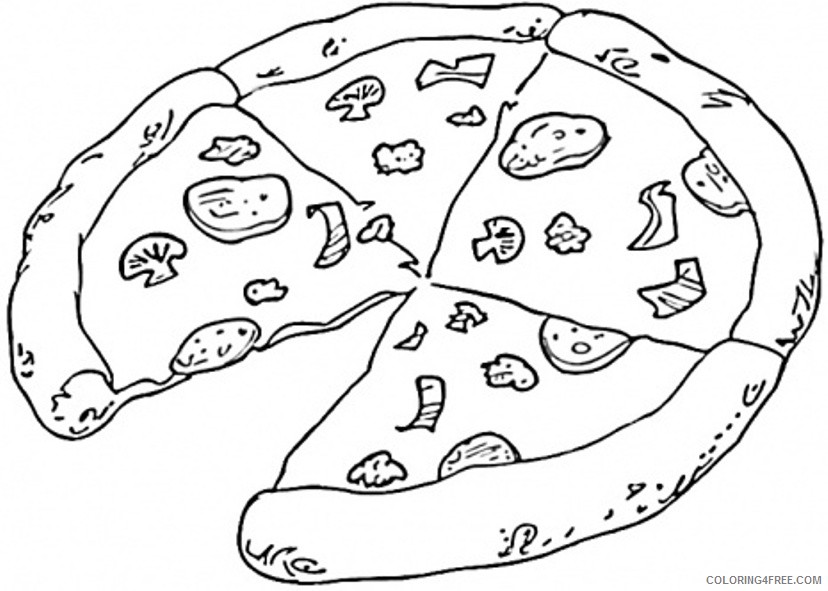 food coloring pages pizza Coloring4free
