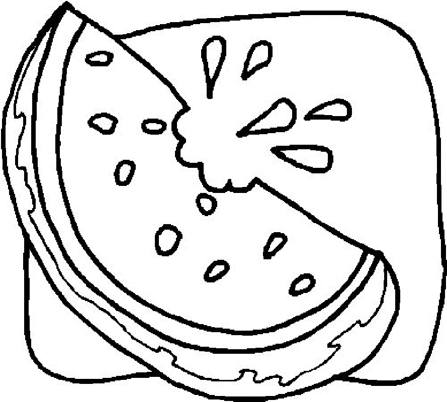food coloring pages watermelon Coloring4free