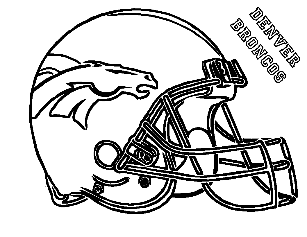 football helmet coloring pages denver broncos Coloring4free