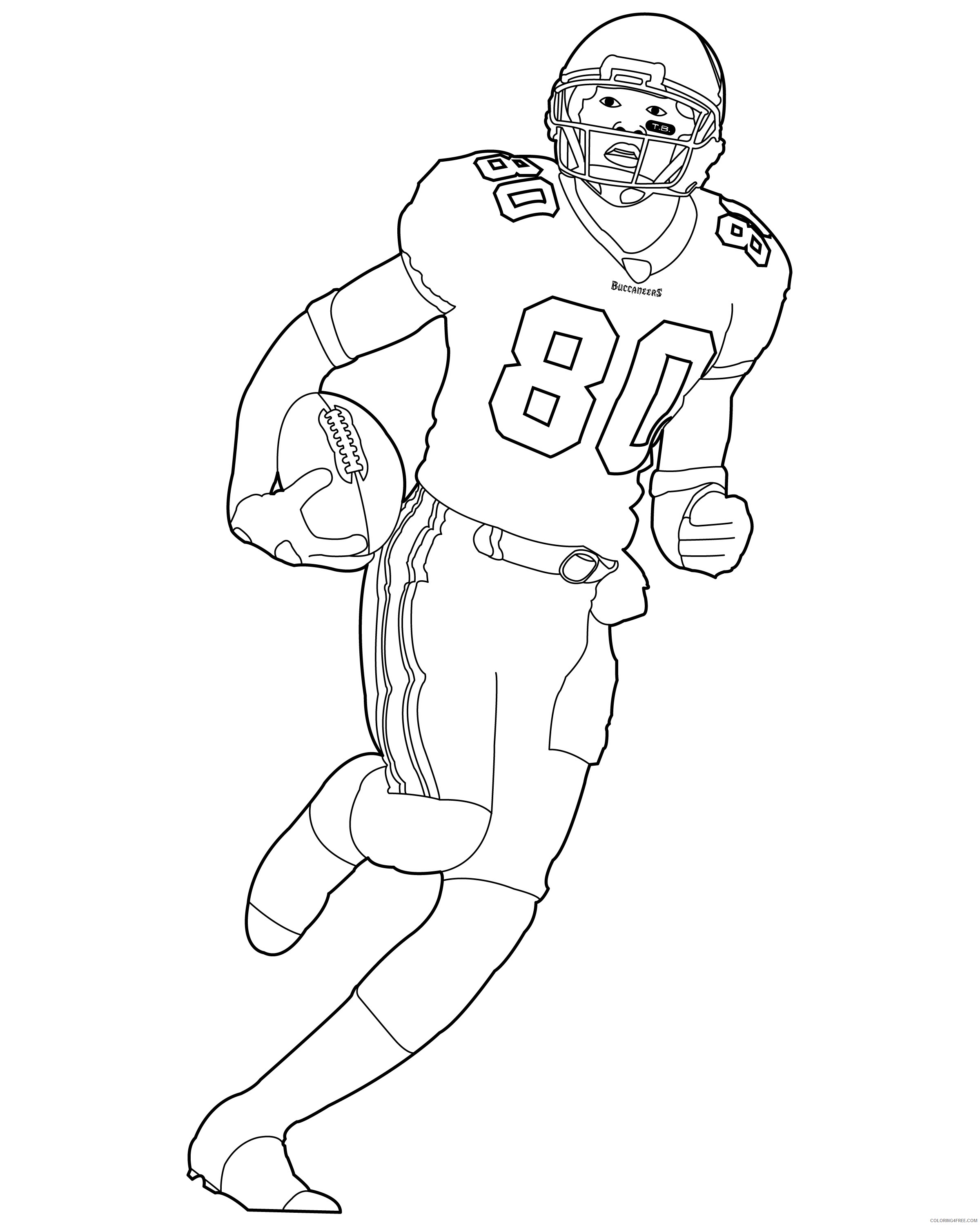 football player coloring pages printable Coloring4free