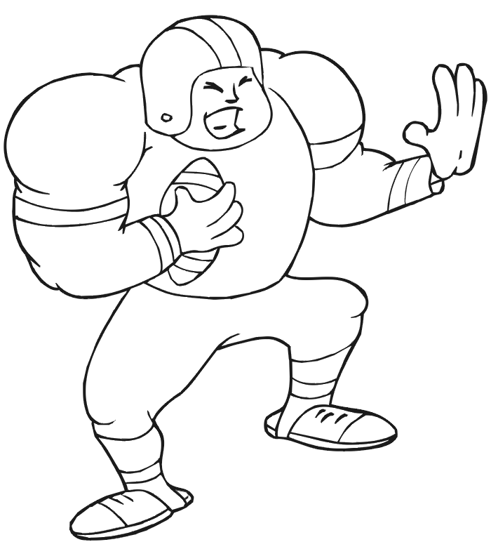football player coloring pages printable free Coloring4free