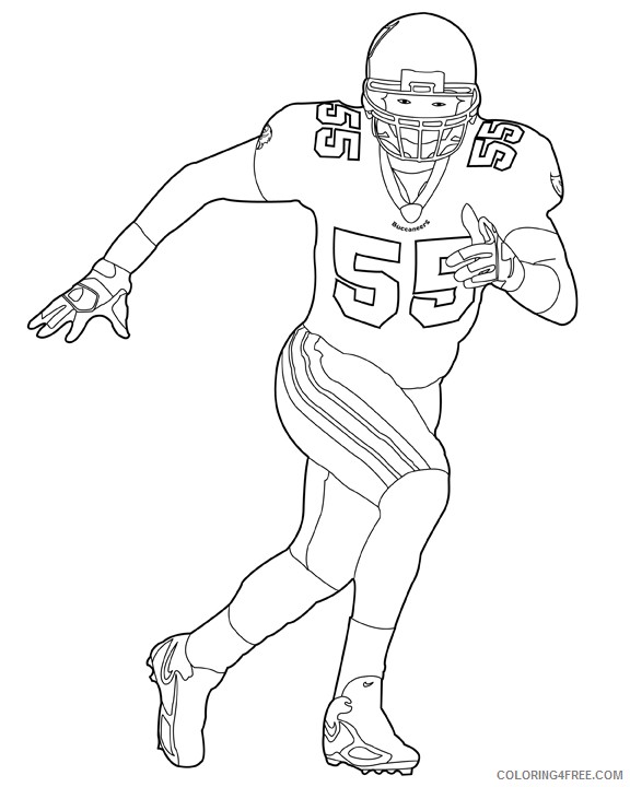 football player coloring pages running Coloring4free