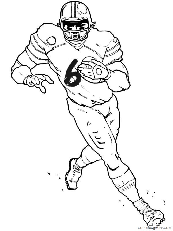 football player coloring pages running the ball Coloring4free