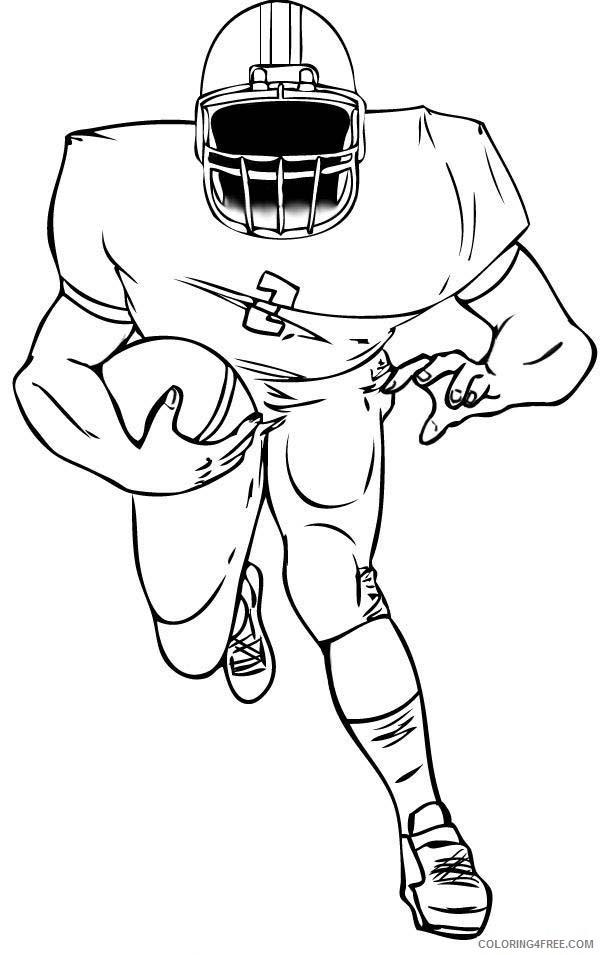 football player coloring pages wide receiver Coloring4free