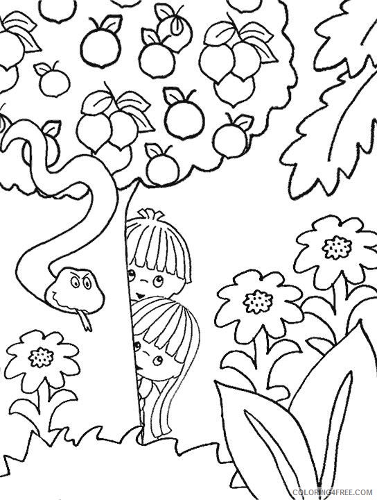 free adam and eve coloring pages for kids Coloring4free