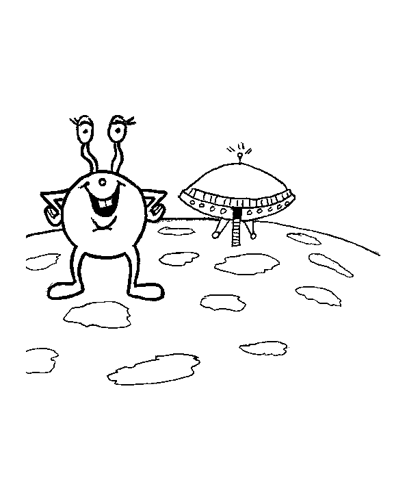 free alien coloring pages for kids Coloring4free