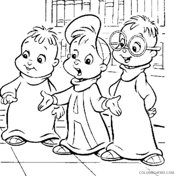 free alvin and the chipmunks coloring pages for kids Coloring4free