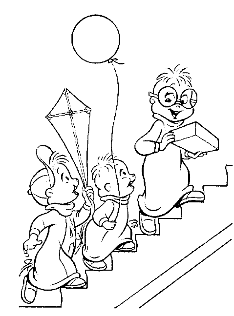 free alvin and the chipmunks coloring pages to print Coloring4free