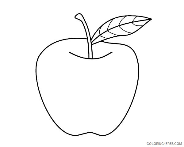 free apple coloring pages for kids Coloring4free