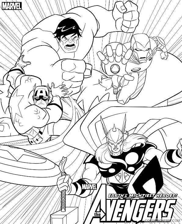 free avengers coloring pages for kids Coloring4free
