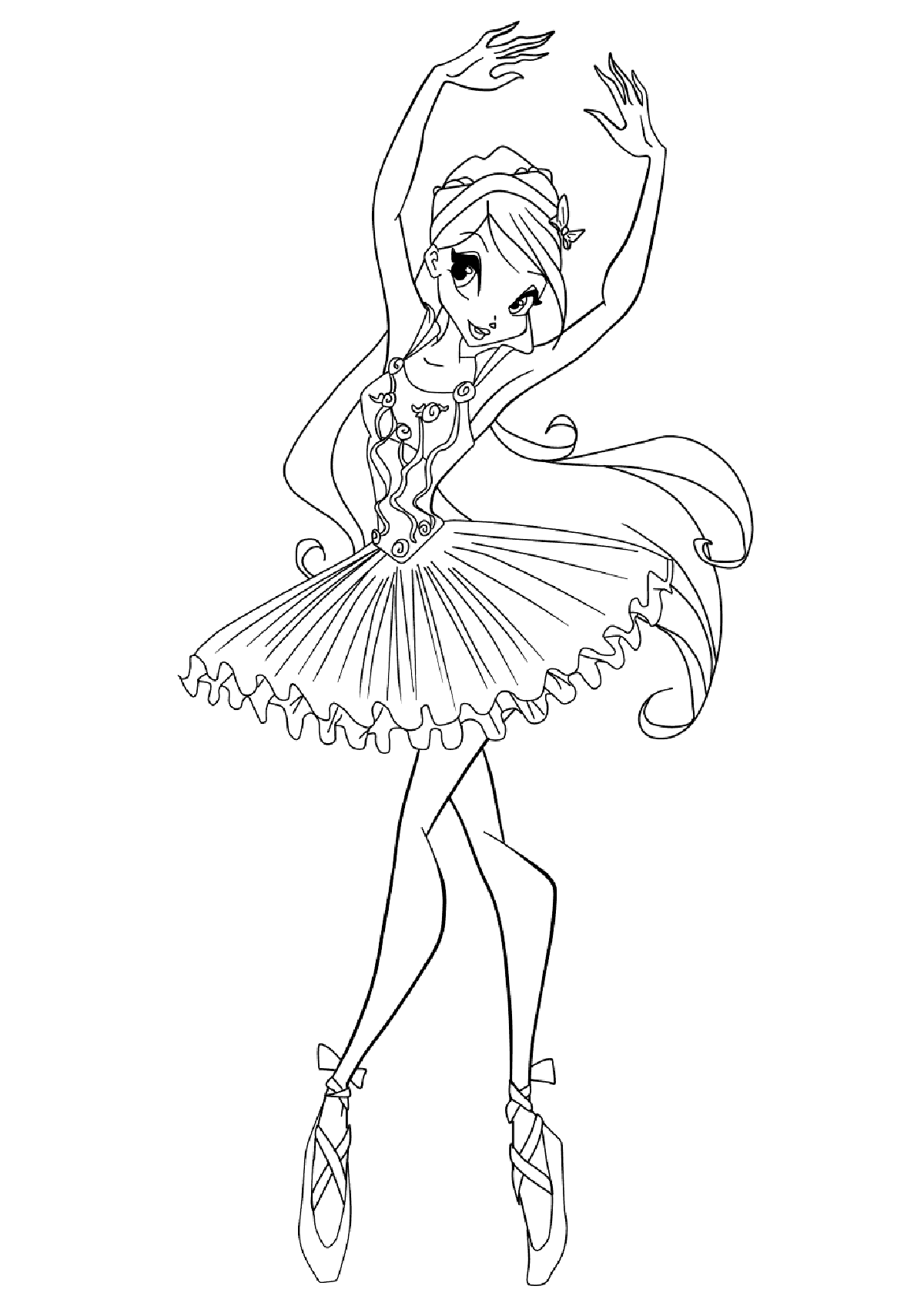 free ballerina coloring pages for girls Coloring4free
