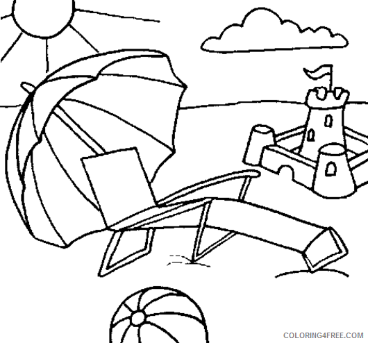 free beach coloring pages to print Coloring4free