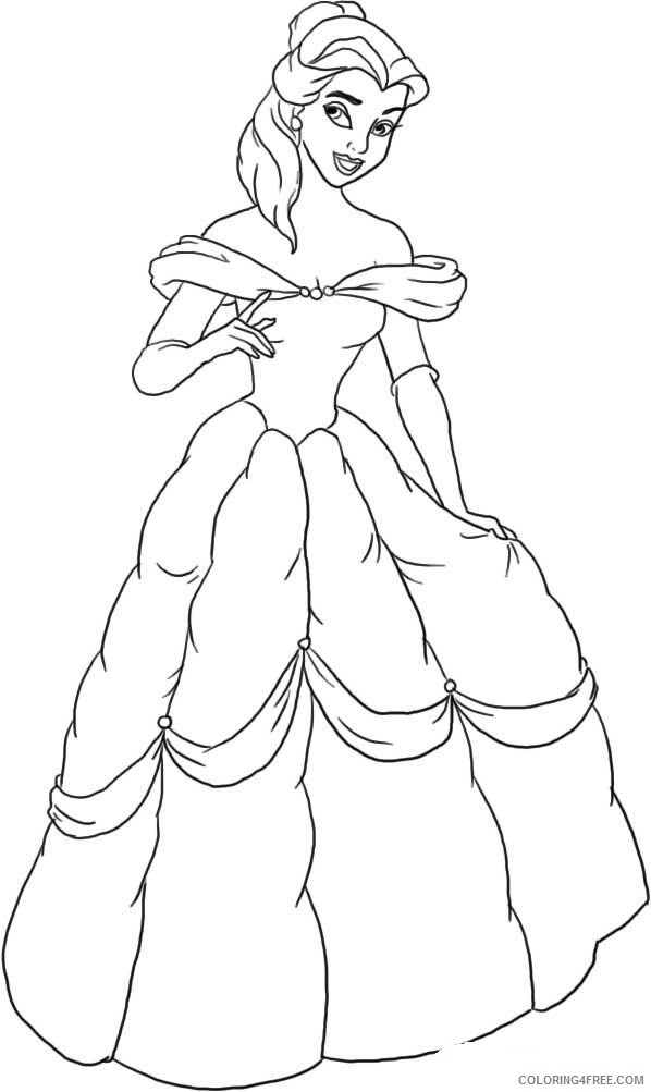 free belle coloring pages printable Coloring4free