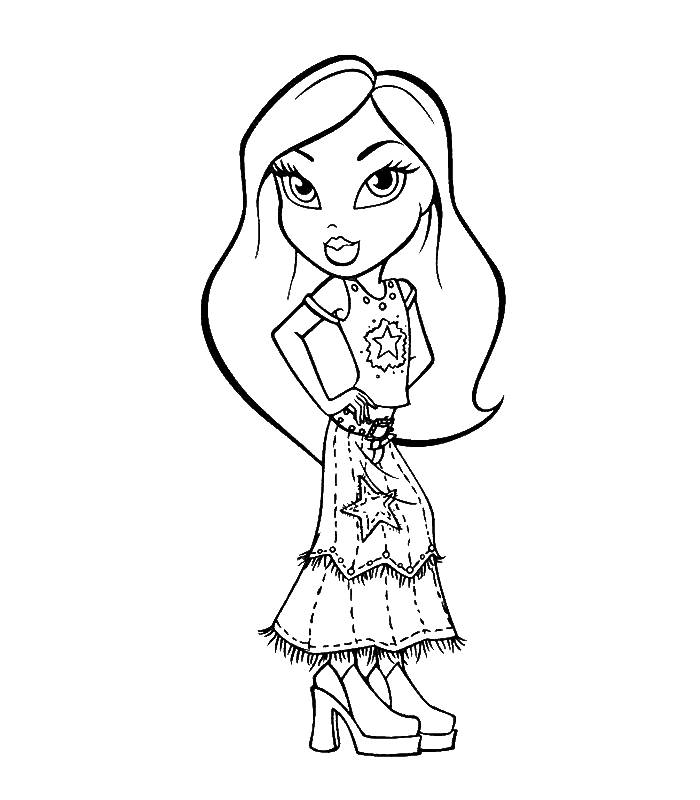 free bratz coloring pages for girls Coloring4free