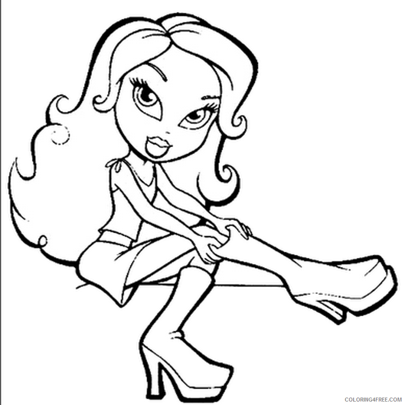 free bratz coloring pages to print Coloring4free