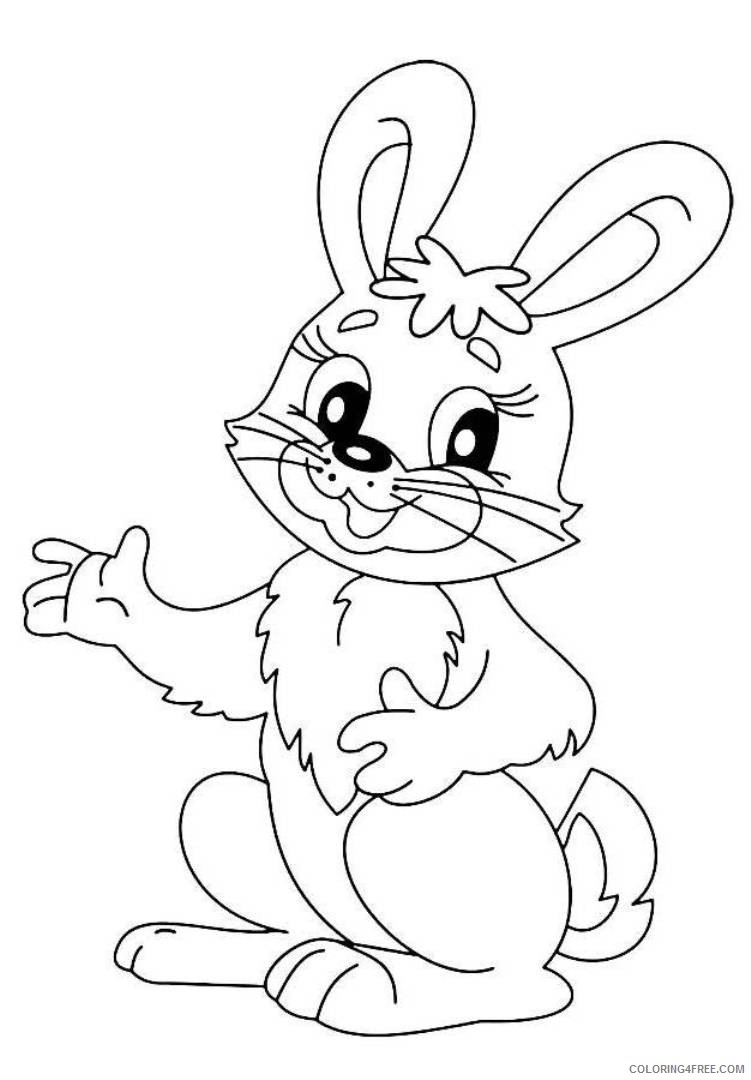 free bunny coloring pages for kids Coloring4free