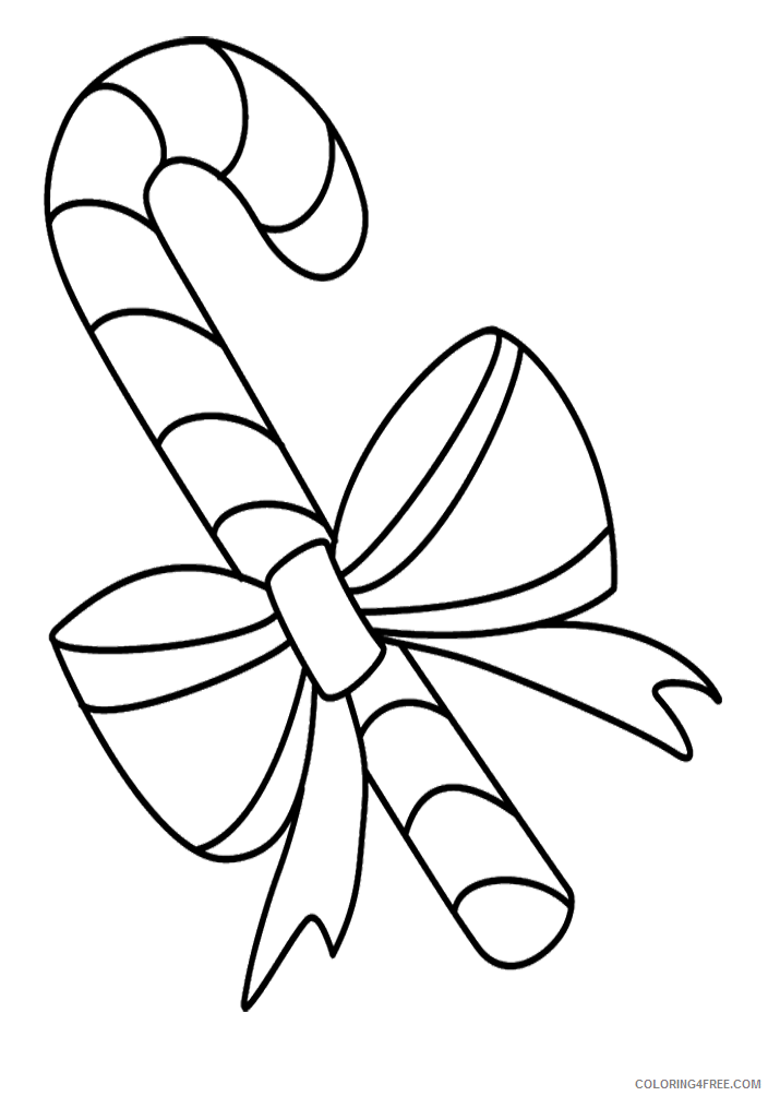 free candy cane coloring pages to print Coloring4free