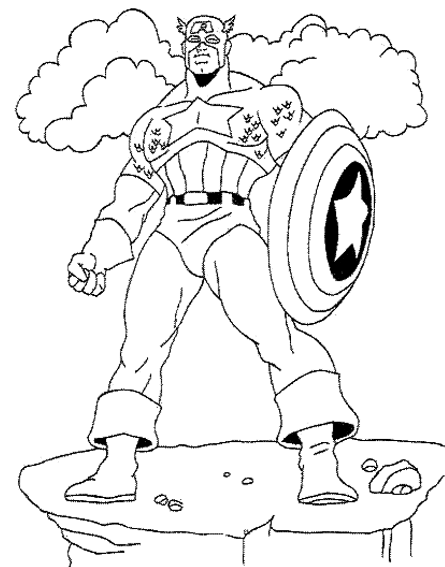 free captain america coloring pages for kids Coloring4free