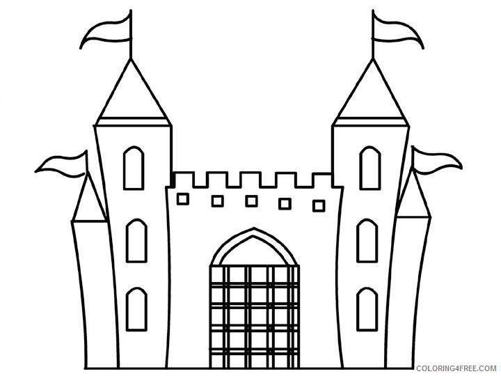 free castle coloring pages for kids Coloring4free