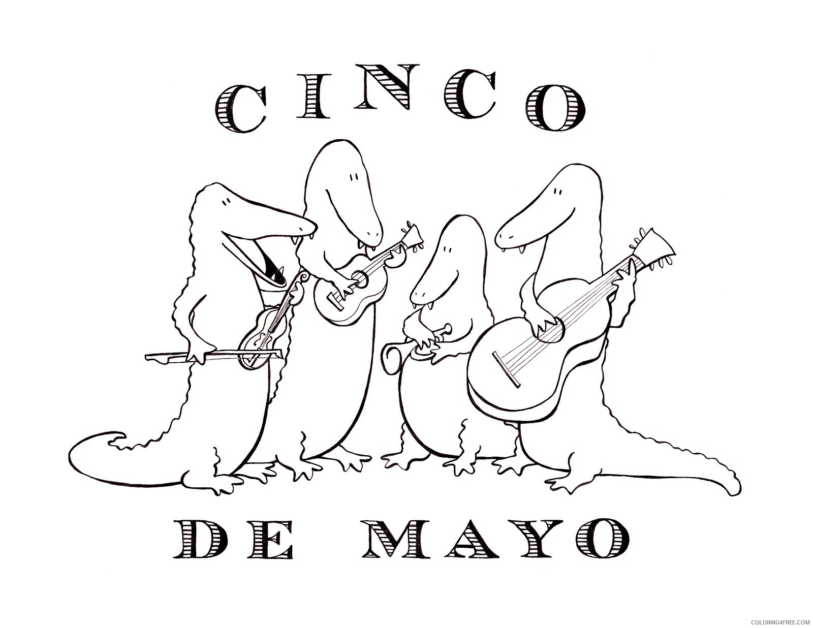 free cinco de mayo coloring pages to print Coloring4free