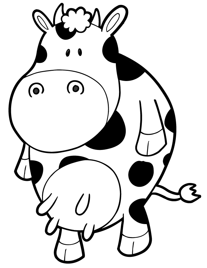 free cow coloring pages for kids Coloring4free