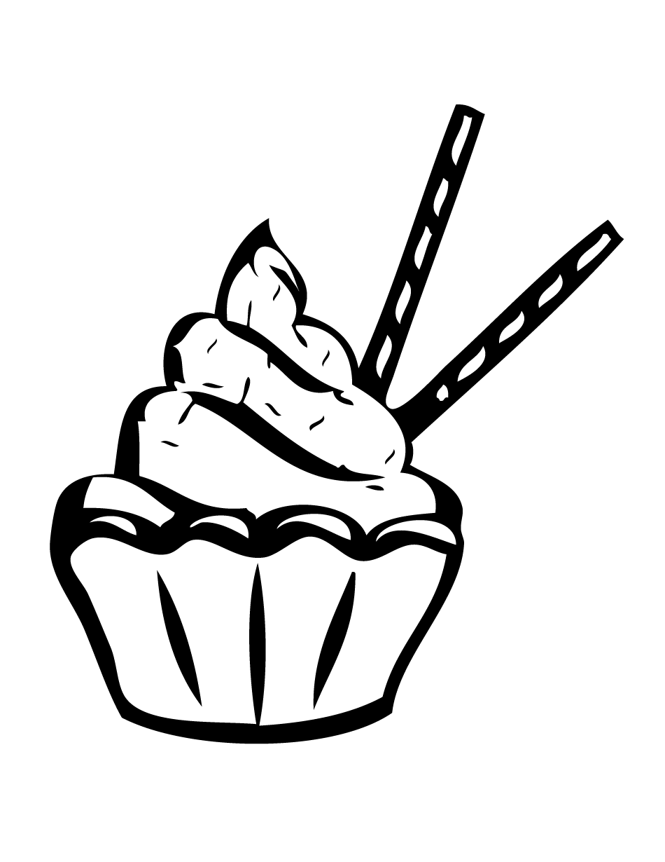 free cupcake coloring pages for kids Coloring4free