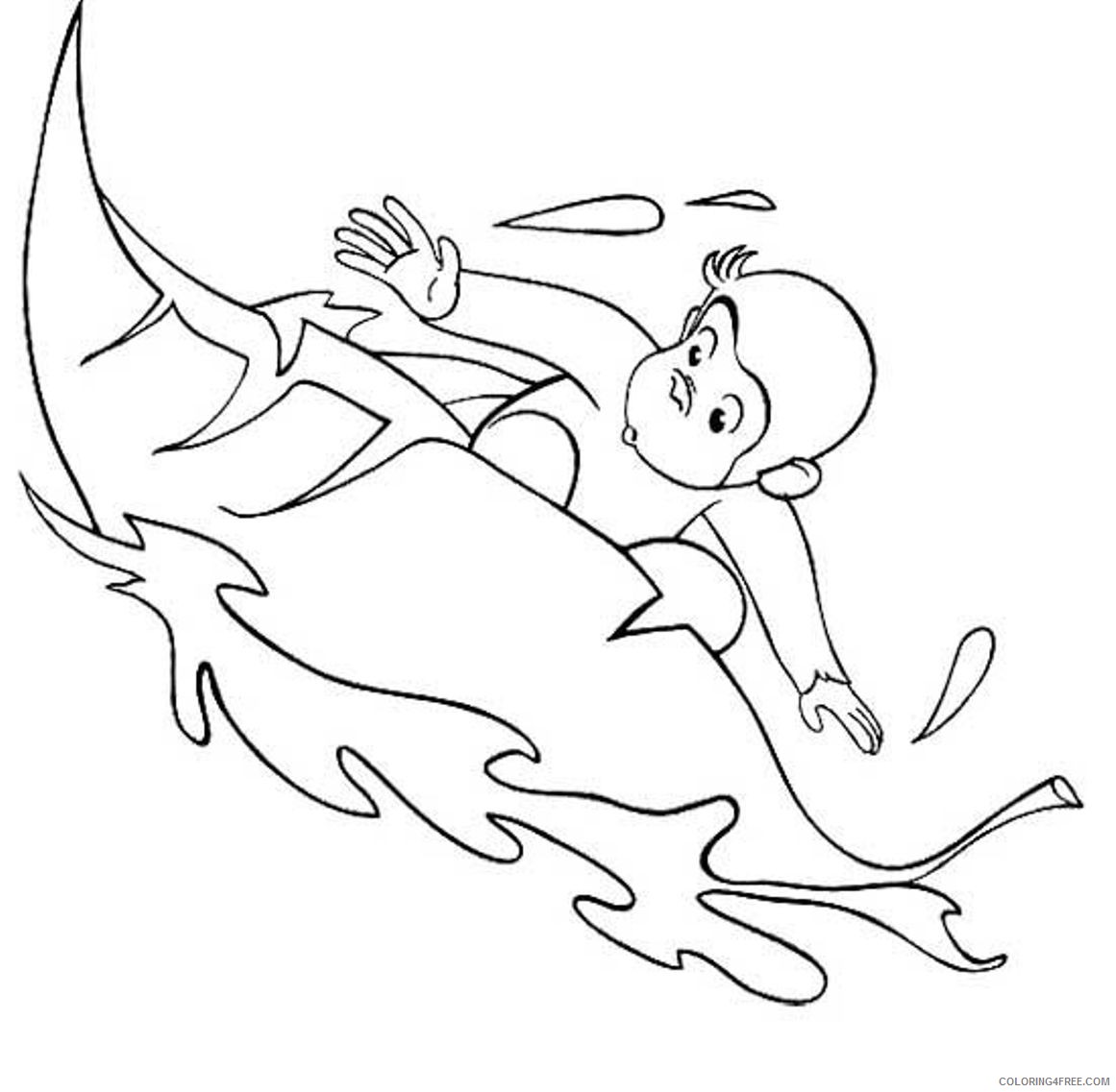 free curious george coloring pages for kids Coloring4free