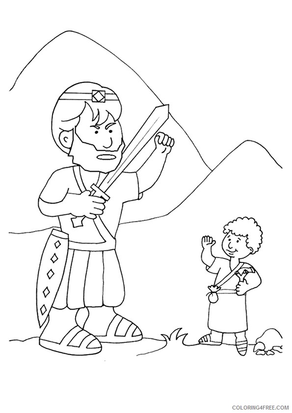 free david and goliath coloring pages for kids Coloring4free
