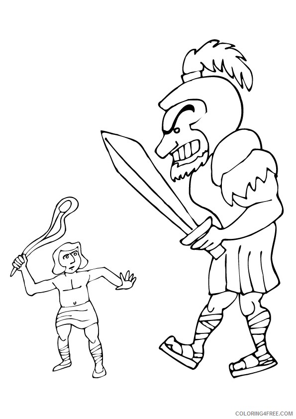 free david and goliath coloring pages to print Coloring4free