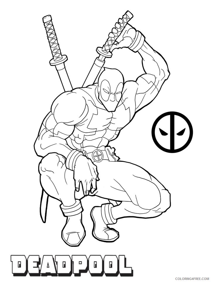 free deadpool coloring pages for kids Coloring4free