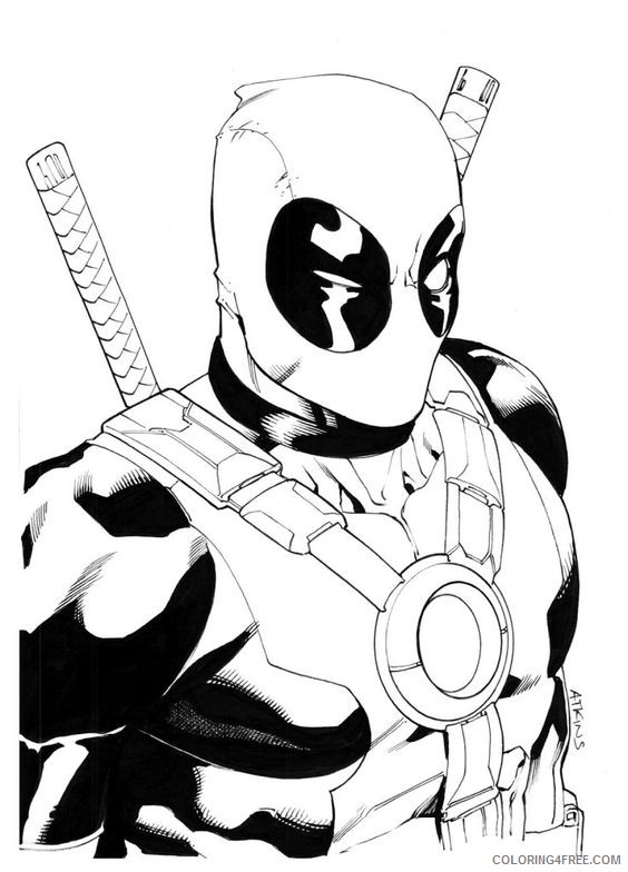 free deadpool coloring pages to print Coloring4free