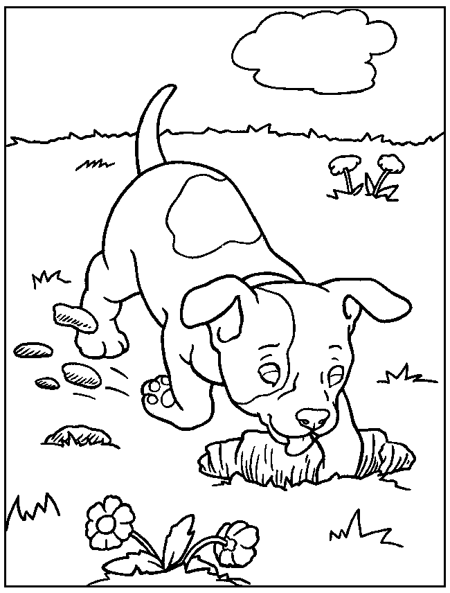 free dog coloring pages for kids Coloring4free