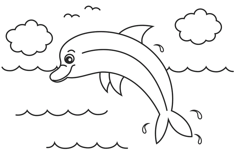free dolphin coloring pages for kids Coloring4free