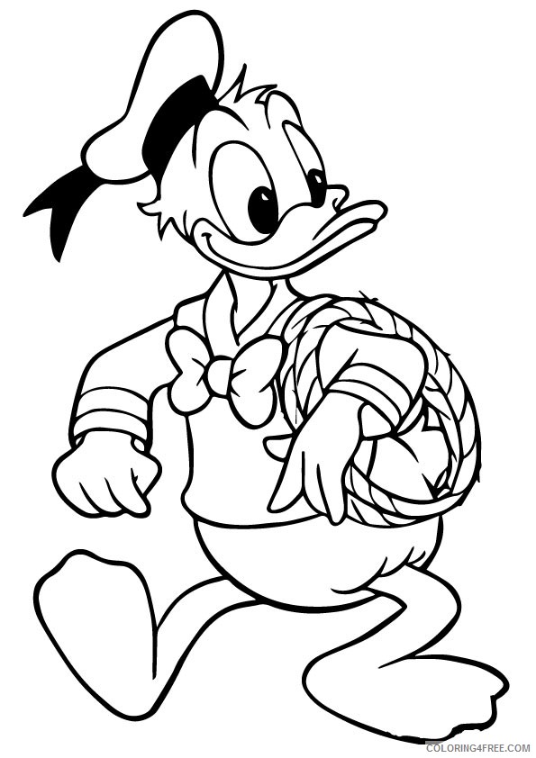 free donald duck coloring pages for kids Coloring4free