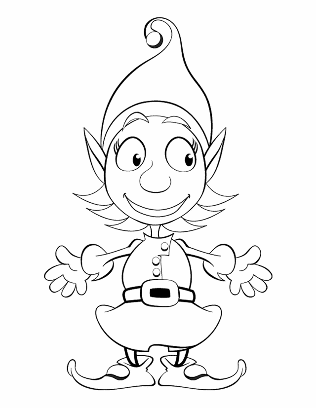 free elf coloring pages for kids Coloring4free