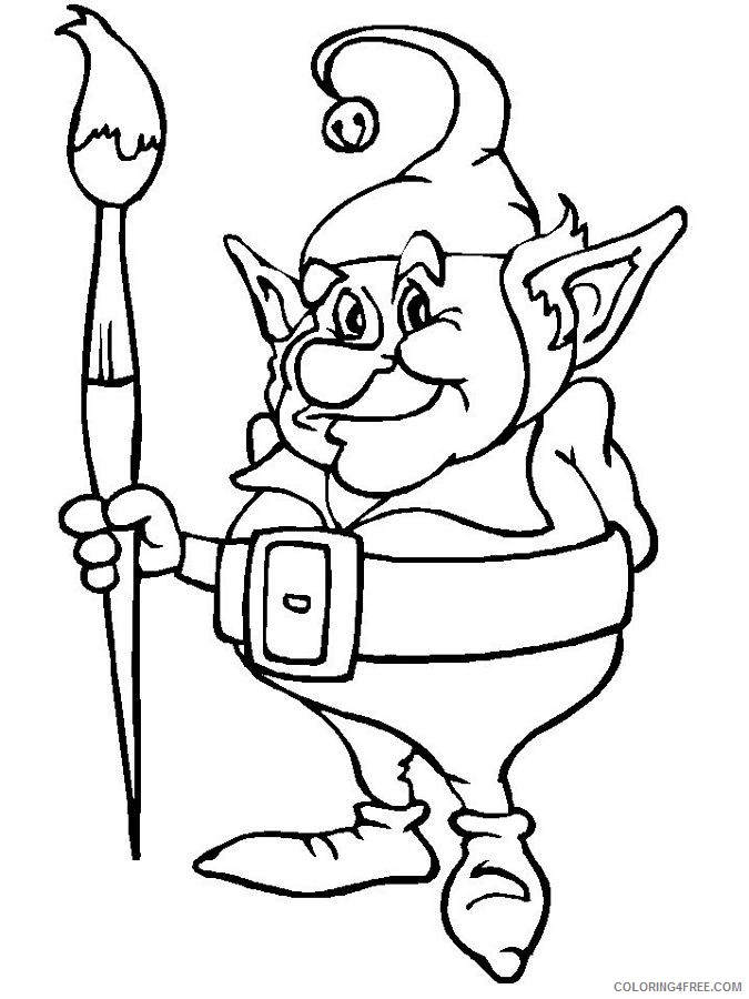 free elf coloring pages to print Coloring4free