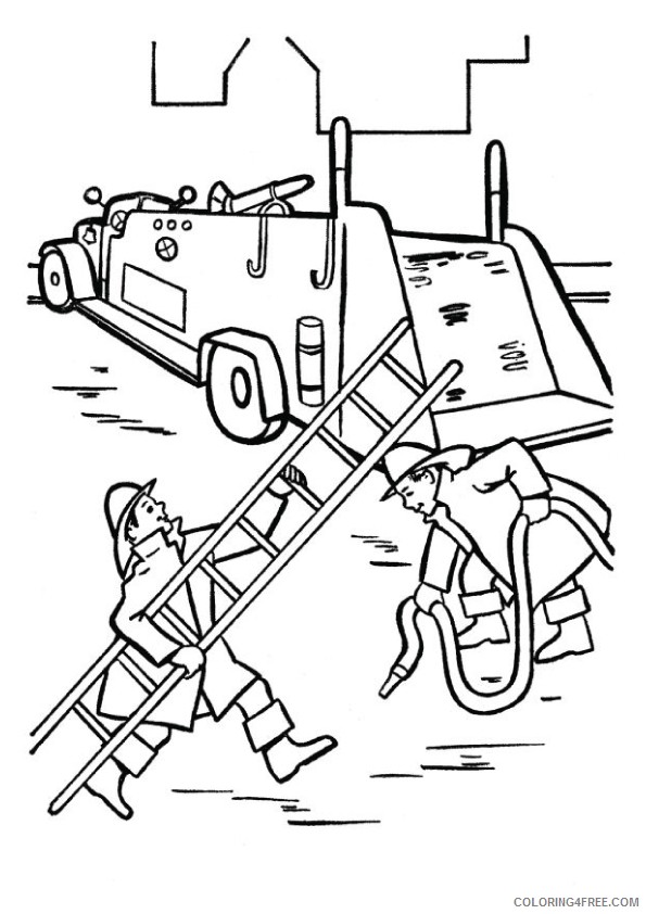 free firefighter coloring pages for kids Coloring4free