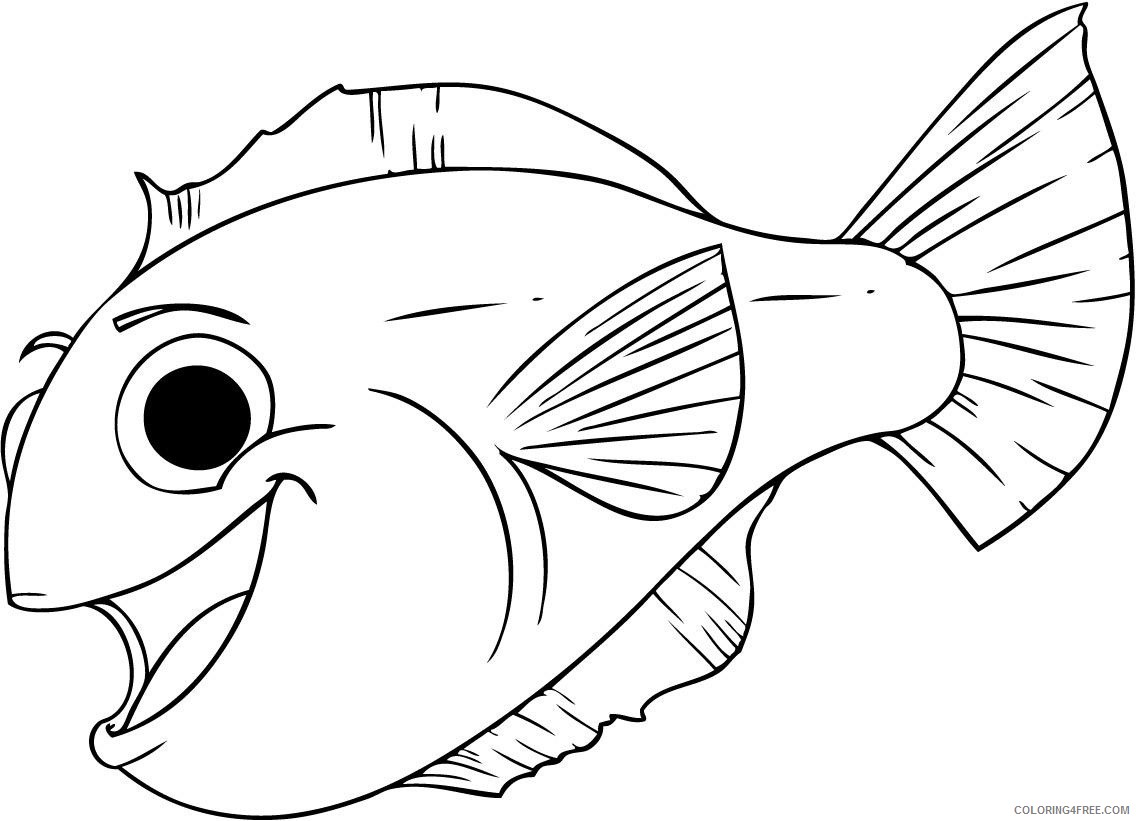 free fish coloring pages for kids Coloring4free